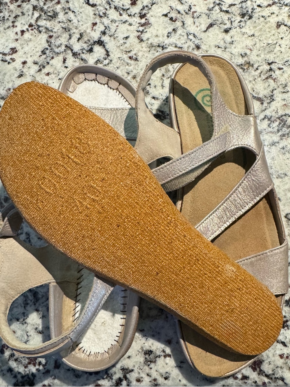Naot Women's Gold Adjustable Strappy Comfort Sandals - Picture 8 of 9
